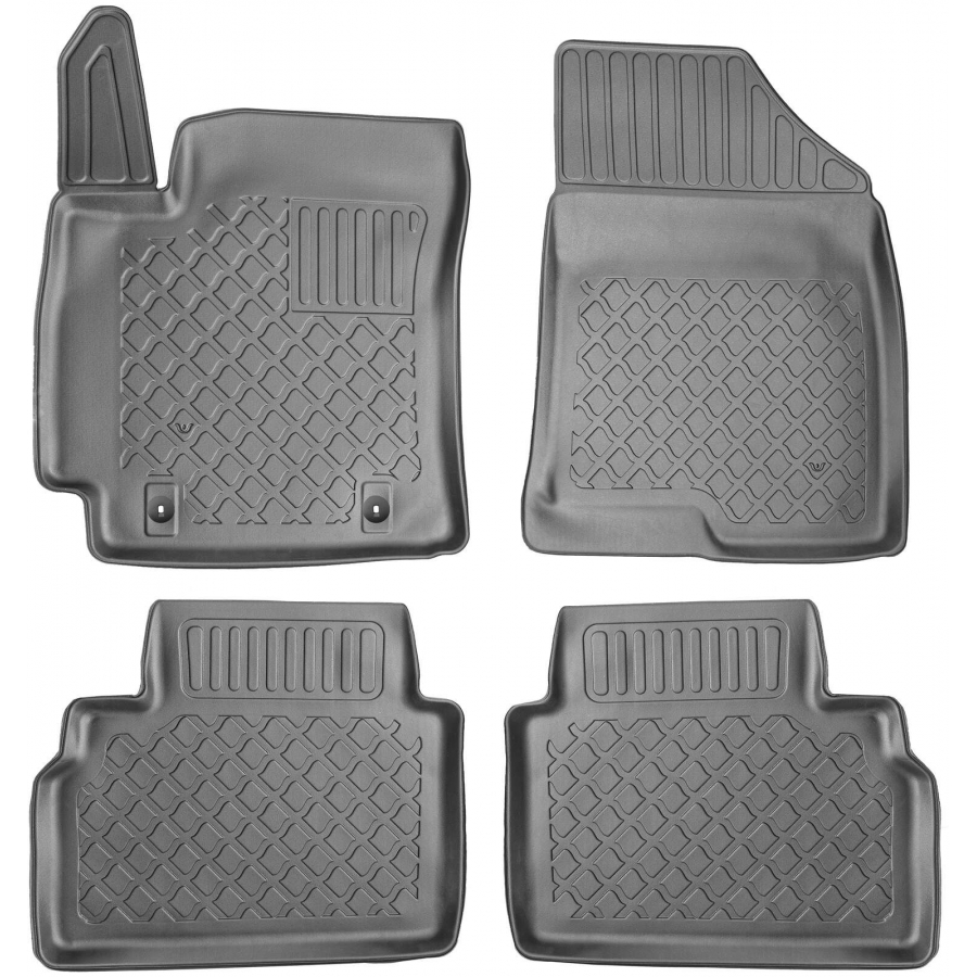 Guminiai (TPE) kilimėliai GuardLiner 3D HYUNDAI Kona (SX2) (Benzinas) 2023→ (Paaukštintais kraštais)