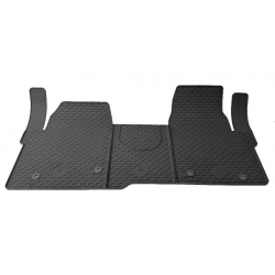 Guminiai kilimėliai FORD Transit Custom 2023→ (Priekiniai, Su originaliais tvirtinimais, Juodos spalvos)