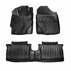 Guminiai 3D kilimėliai TOYOTA Yaris III (XP13) 2011-2020 (Juodos spalvos)
