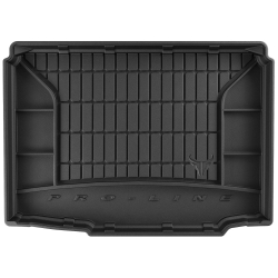 Guminis bagažinės kilimėlis Pro-Line SKODA Fabia Hatchback 2006-2014 (Vieno lygio dugnas, Su skyreliais daiktams)