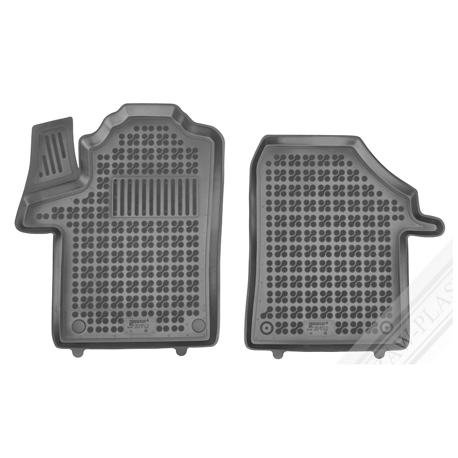 Guminiai kilimėliai MERCEDES BENZ e-Vito (W447) 2024→ (Priekiniai, Su pastiprinimu, Paaukštintais kraštais)