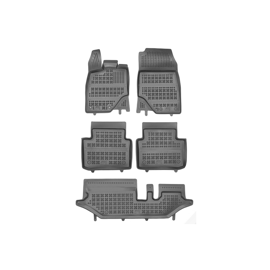 Guminiai kilimėliai PEUGEOT 5008 Mild Hybrid (MHEV) (7 vietų) 2024→ (3 eilės, Paaukštintais kraštais)