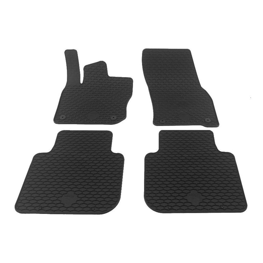 Guminiai kilimėliai SKODA Kodiaq (MHEV / PHEV) 2024→ (Su originaliais tvirtinimais, Juodos spalvos)