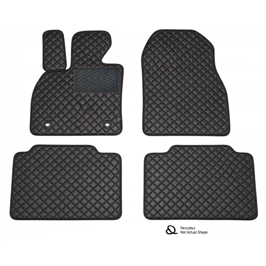 Odiniai kilimėliai QuiltyMats VOLVO XC60 2018→ (Juoda-Juoda)