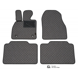 Odiniai kilimėliai QuiltyMats VOLVO XC60 2018→ (Pilkos spalvos - Pilkais dygsniais)