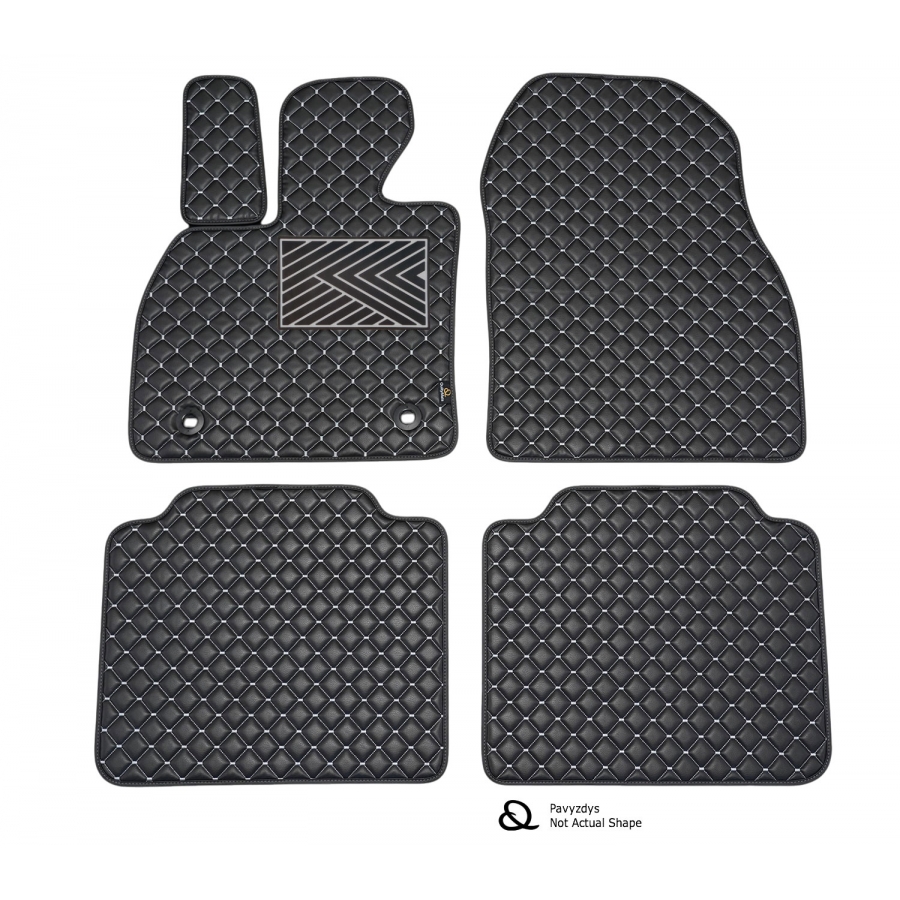 Odiniai kilimėliai QuiltyMats VOLVO XC60 2018- (Juoda-Pilka)