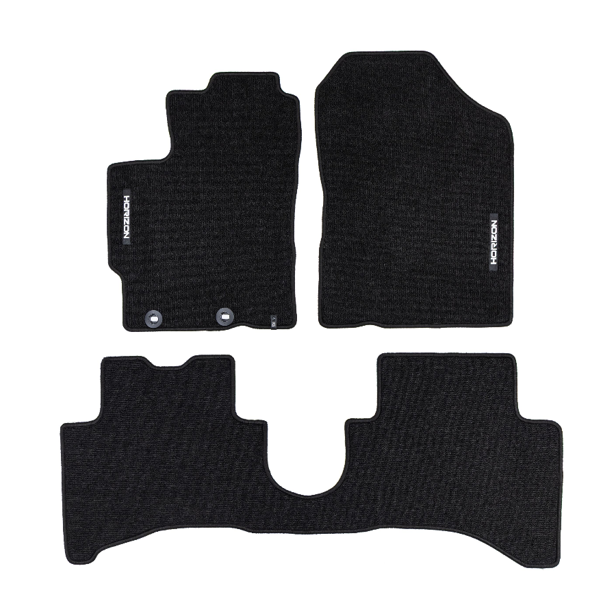 Veliūriniai HORIZON kilimėliai TOYOTA Yaris Hybrid 2011-2020 (Juodos spalvos)