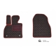 Odiniai kilimėliai QuiltyMats ALFA ROMEO MI.TO 2008-2020 (Juodos spalvos - Raudonais dygsniais)