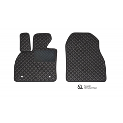 Odiniai kilimėliai QuiltyMats HONDA S2000 1999-2009 (Juodos spalvos - Juodais dygsniais)