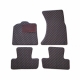 Odiniai kilimėliai QuiltyMats AUDI Q5 2008-2016 (Juodos spalvos - Raudonais dygsniais)