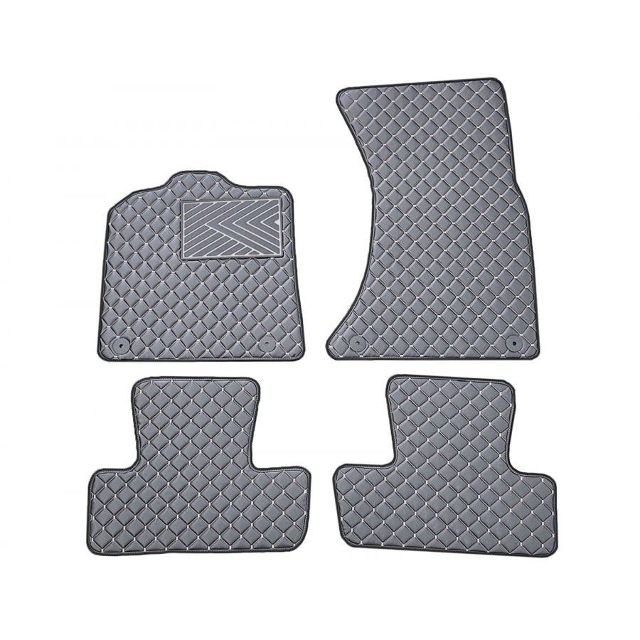 Odiniai kilimėliai QuiltyMats AUDI Q5 2008-2016 (Pilkos spalvos - Pilkais dygsniais)