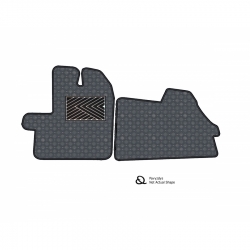 Odiniai kilimėliai QuiltyMats CITROEN JUMPER (2 vietų) 2006→ (Pilkos spalvos - Pilkais dygsniais)