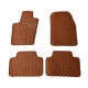 Odiniai kilimėliai QuiltyMats JEEP GRAND CHEROKEE 2010-2020 (Rudos spalvos - Rudais dygsniais)
