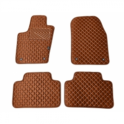 Odiniai kilimėliai QuiltyMats JEEP GRAND CHEROKEE 2010-2020 (Rudos spalvos - Rudais dygsniais)