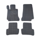 Odiniai kilimėliai QuiltyMats MERCEDES BENZ C-Klasė W205 2014-2021 (Juodos spalvos - Pilkais dygsniais)
