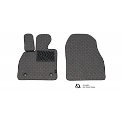Odiniai kilimėliai QuiltyMats OPEL COMBO 2001-2011 (Pilkos spalvos - Pilkais dygsniais)