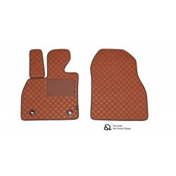 Odiniai kilimėliai QuiltyMats OPEL TIGRA (Cabrio) 2004-2009 (Rudos spalvos - Rudais dygsniais)
