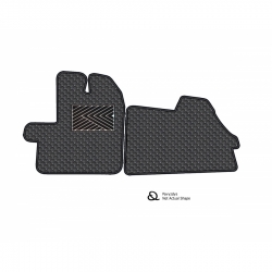 Odiniai kilimėliai QuiltyMats PEUGEOT EXPERT 2016→ (1 eilė) (Juodos spalvos - Pilkais dygsniais)