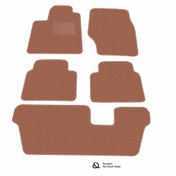 Kilimėliai QuiltyMats VOLVO XC90 2002-2014 (7v., I, II ir III eilės) (5 vnt.), Brown-Brown /55-MAX2