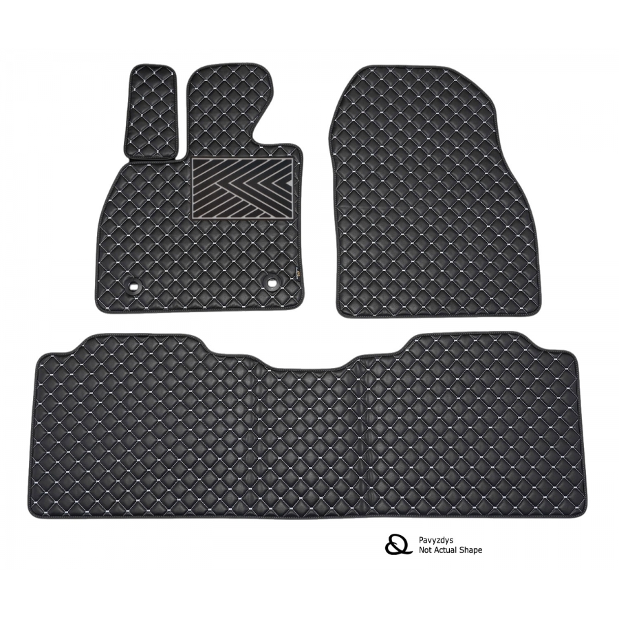 Kilimėliai QuiltyMats XPENG G9 (E38) 2022-> (3 vnt.), Black-Gray /13-16