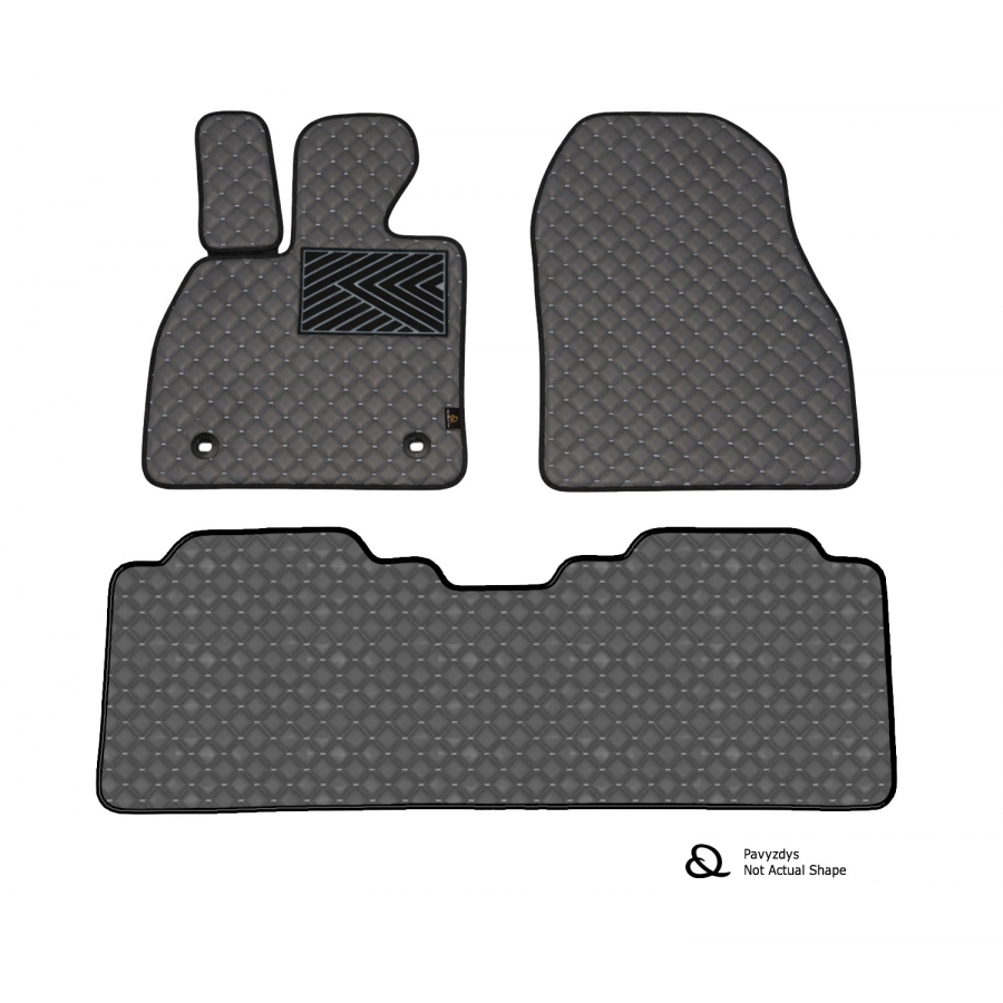 Kilimėliai QuiltyMats XPENG G9 (E38) 2022-> (3 vnt.), D.Gray-Gray /33-16
