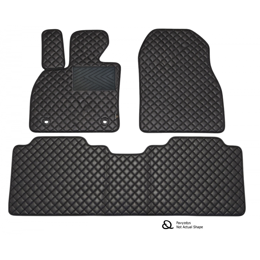 Kilimėliai QuiltyMats XPENG G6 (F30) 2023-> (3 vnt.), Black-Black /11-16