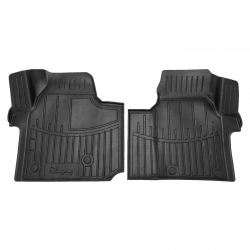 Guminiai 3D kilimėliai VOLKSWAGEN Caravelle (T7) (1+2 vietų) 2022→ (Priekiniai, Juodos spalvos)