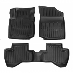 Guminiai 3D kilimėliai CITROEN C1 2005-2014 (Juodos spalvos)