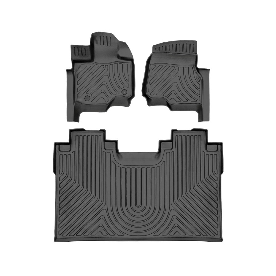 Guminiai 3D kilimėliai FORD F-150 Crew Cab 2014-2021 (Juodos spalvos)