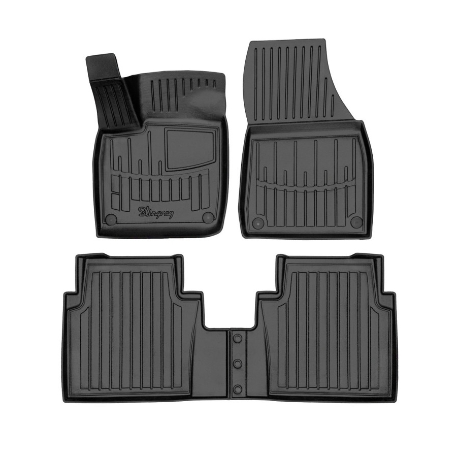 Guminiai 3D kilimėliai VOLKSWAGEN ID.6 2021→ (Juodos spalvos)