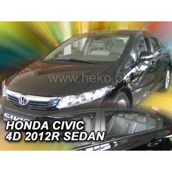 Vėjo deflektoriai HONDA CIVIC Sedan 4 durų 2012-2015 (Priekinėms ir galinėms durims)