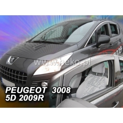 Vėjo deflektoriai PEUGEOT 3008 5 durų 2009-2016 (Priekinėms durims)