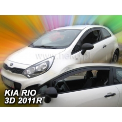 Vėjo deflektoriai KIA RIO 3 durų 2012-2017 (Priekinėms durims)