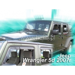 Vėjo deflektoriai JEEP WRANGLER 5 durų 2007→ (Priekinėms durims)