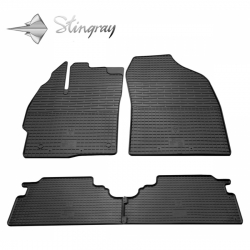 Guminiai kilimėliai TOYOTA Prius V 2011-2015 (Standartiniais kraštais, Juodi)