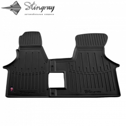 Guminiai 3D kilimėliai VOLKSWAGEN T4 1991-2003 (Priekiniai, Juodos spalvos)