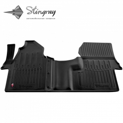 Guminiai 3D kilimėliai VOLKSWAGEN Crafter 2006-2016 (Priekiniai, 3 vietų, Juodos spalvos)