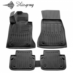 Guminiai 3D kilimėliai BMW 5 (G30) (Sedan) 2017-2023 (Juodos spalvos)