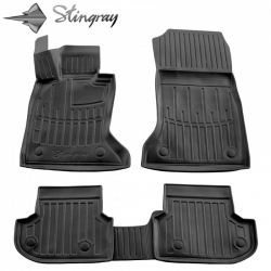 Guminiai 3D kilimėliai BMW 5 (F10) (Sedan) 2013-2016 (Juodos spalvos)