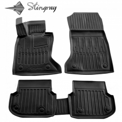 Guminiai 3D kilimėliai BMW 5 (F10) (Sedan) 2010-2013 (Juodos spalvos)